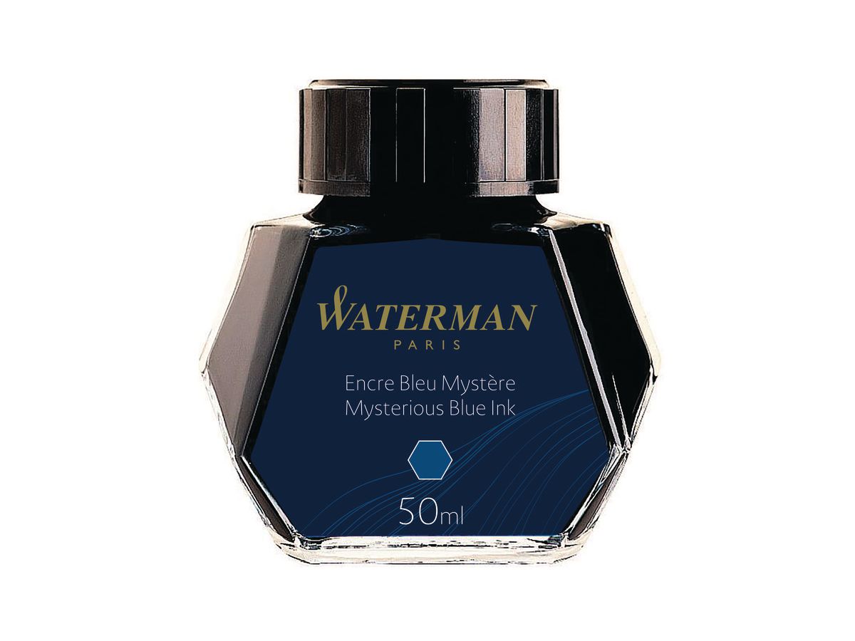 WATERMAN Tinte, mysterious blau, Inhalt: 50 ml im Glas (EAN: 3034325106694)