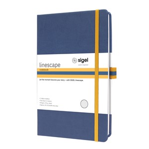 sigel Notizbuch Linescape, DIN A5 hoch, liniert, blau (EAN: 4004360778827)