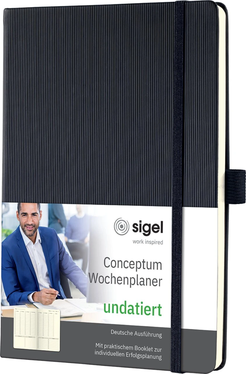sigel Buchkalender Conceptum, DIN A5, immerwährend, schwarz (EAN: 4004360798160)