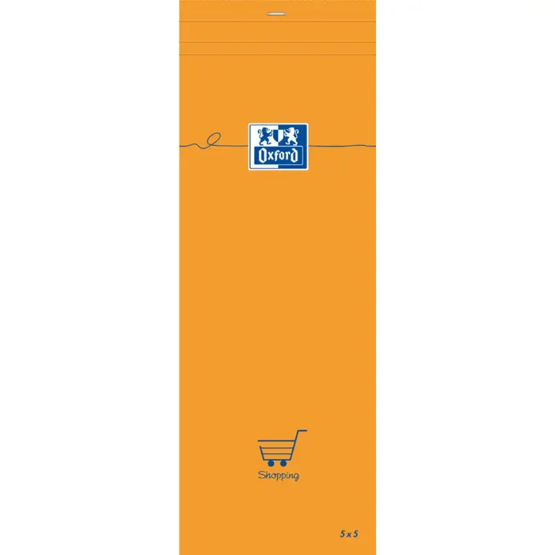 Oxford Notizblock, 74 x 210 mm, kariert, 80 Blatt, orange (EAN: 3020121062760)