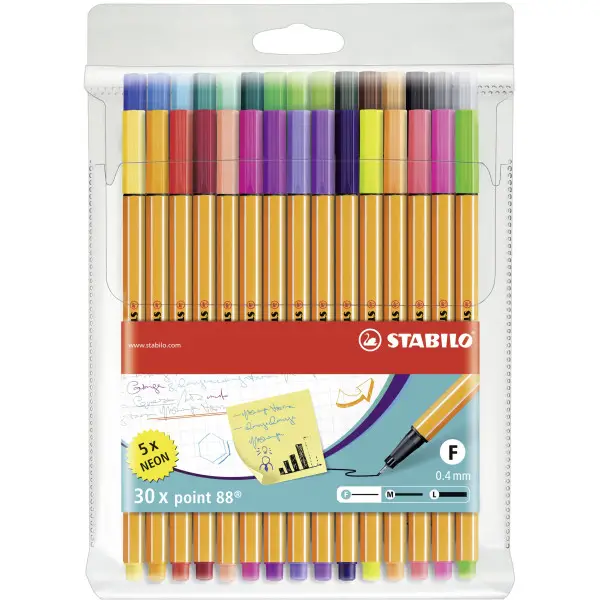 STABILO Fineliner point 88, 30er Kunststoffetui (EAN: 4006381438674)