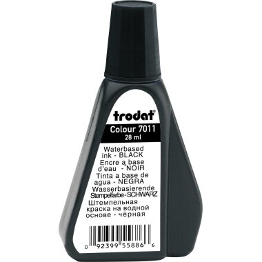trodat Stempelfarbe 7011, 28 ml, schwarz (EAN: 0092399558866)