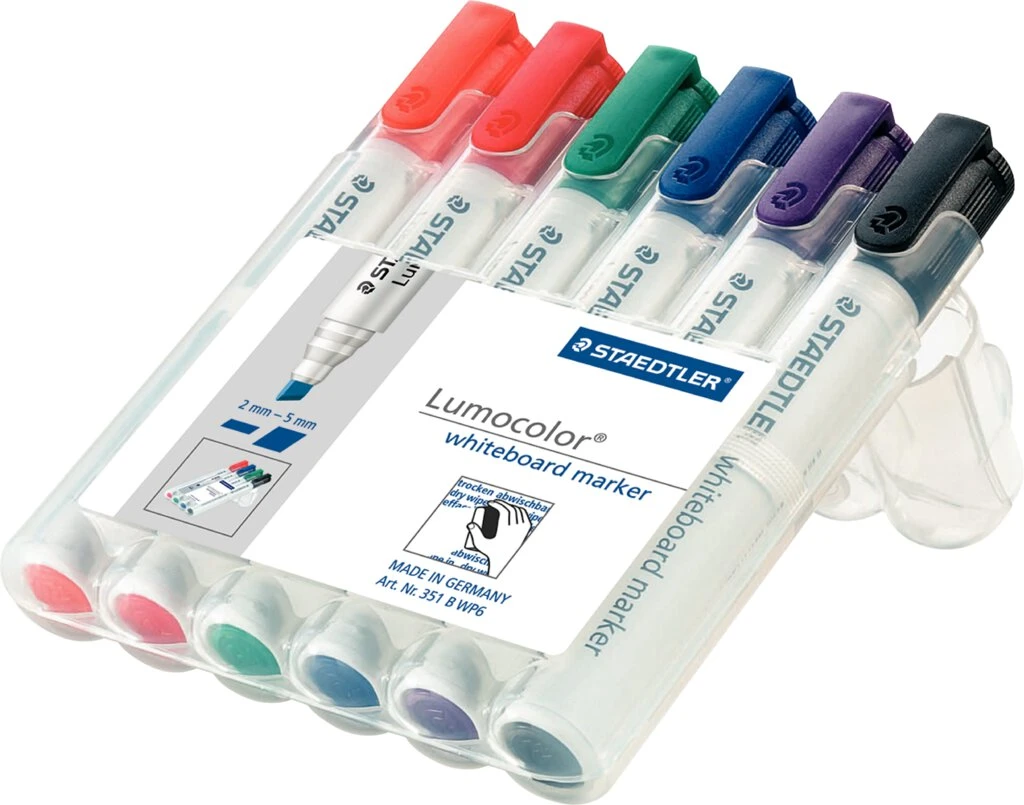 STAEDTLER Lumocolor Whiteboard-Marker 351B, 6er Etui (EAN: 4007817314326)