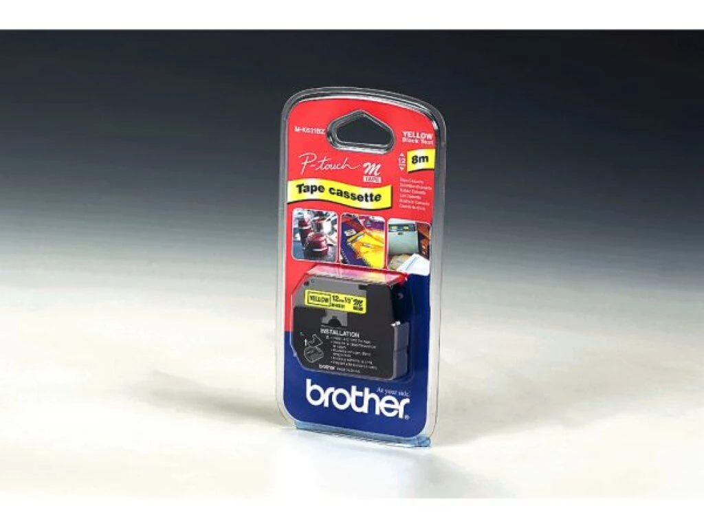 brother M-Tape M-K631 Schriftbandkassette, Bandbreite: 12mm (EAN: 4977766625166)