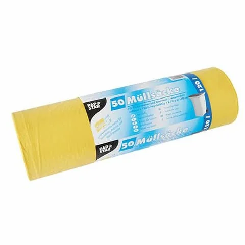 STARPAK Müllsäcke LDPE, 120 Liter, gelb (EAN: 4002911100516)