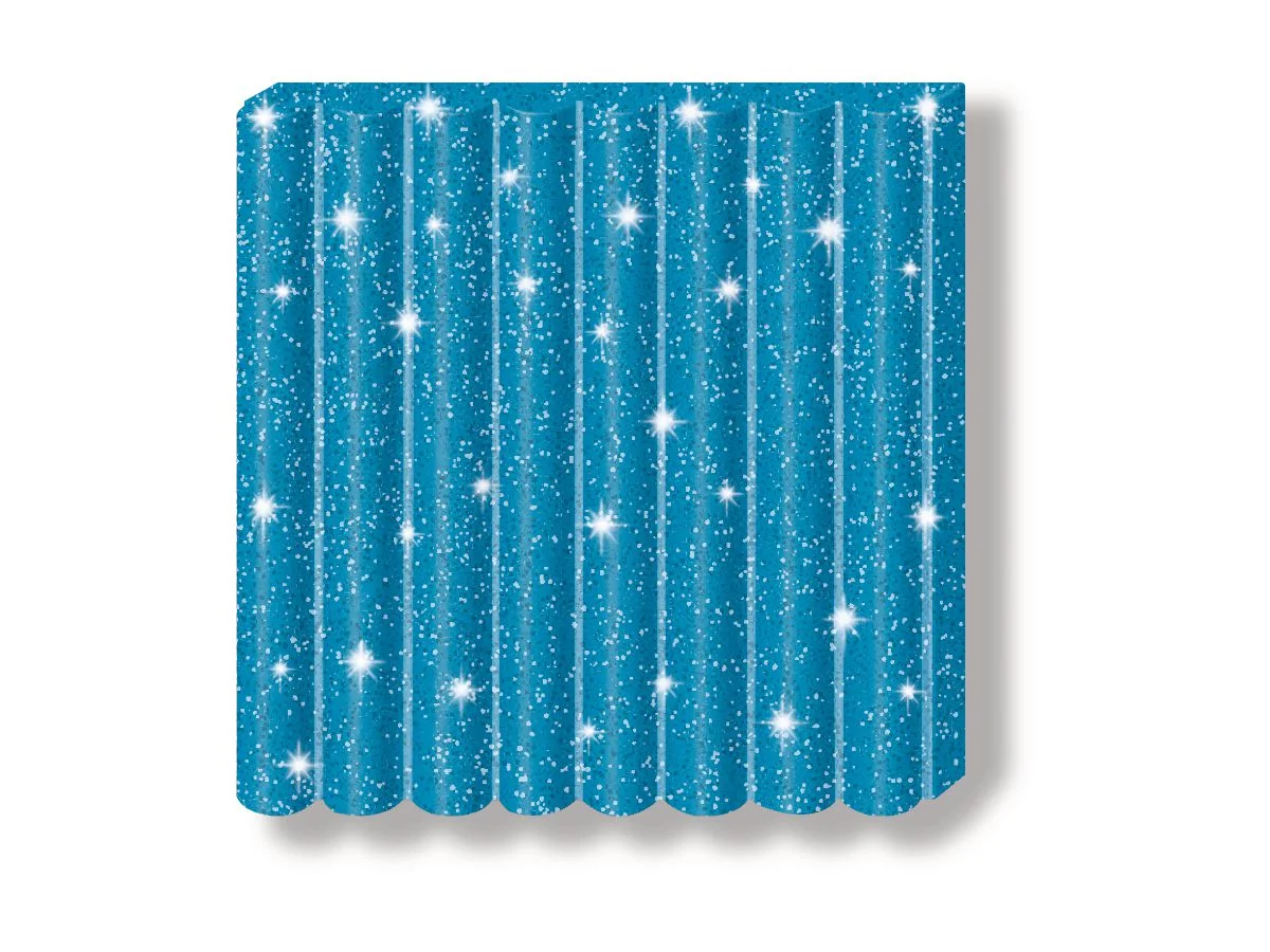 FIMO kids Modelliermasse, ofenhärtend, glitter-blau, 42 g (EAN: 4007817804964)