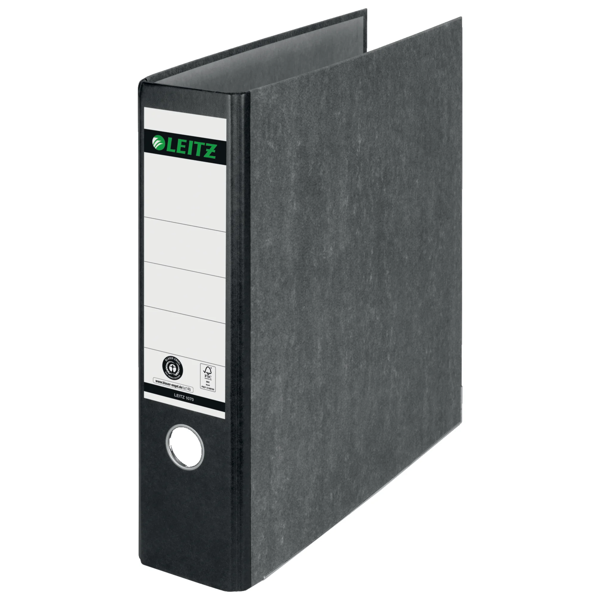LEITZ Wolkenmarmor-Ordner, 180 Grad, DIN A4, 80 mm, schwarz (EAN: 4002432301072)