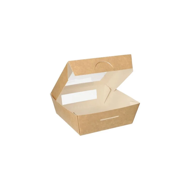 PAPSTAR Feinkostbox "pure", eckig, 750 ml, braun (EAN: 4002911561324)