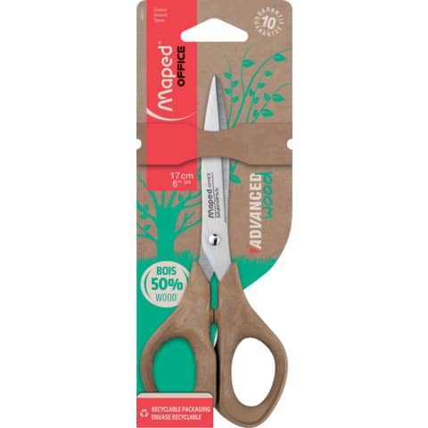 Maped Schere ADVANCED WOOD, Länge: 170 mm, symmetrisch (EAN: 3154144961110)