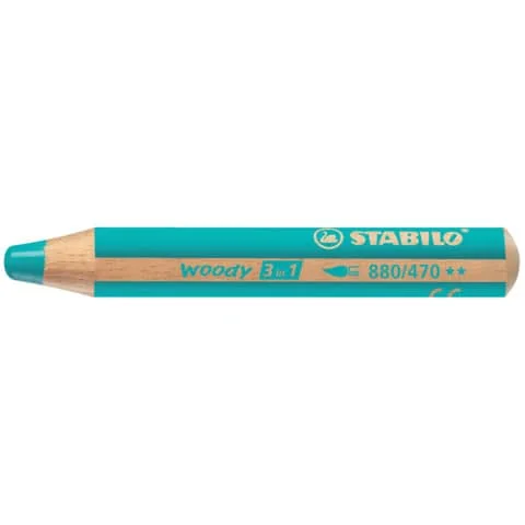 STABILO Multitalentstift woody 3 in 1, rund, türkis (EAN: 4006381188821)