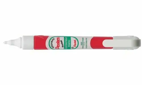 Pentel Stylo correcteur Pentex Pocket ZLC21W, blanc (EAN: 3474370026217)