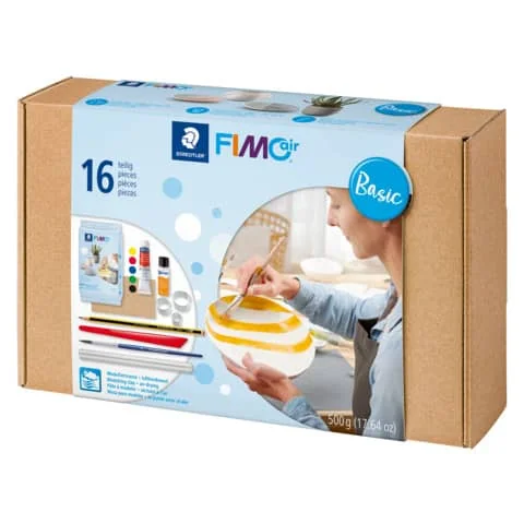 FIMO air Modelliermasse-Set Basic, lufthärtend, 16-teilig, weiß (EAN: 4007817102985)