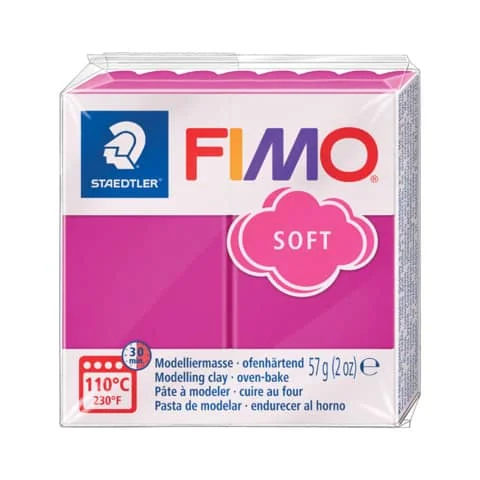 FIMO SOFT Modelliermasse, ofenhärtend, himbeere, 57 g (EAN: 4006608809478)