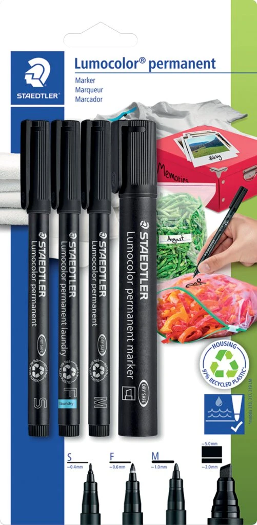 STAEDTLER Lumocolor Permanent-Marker-Set, Blisterkarte (EAN: 4007817076736)