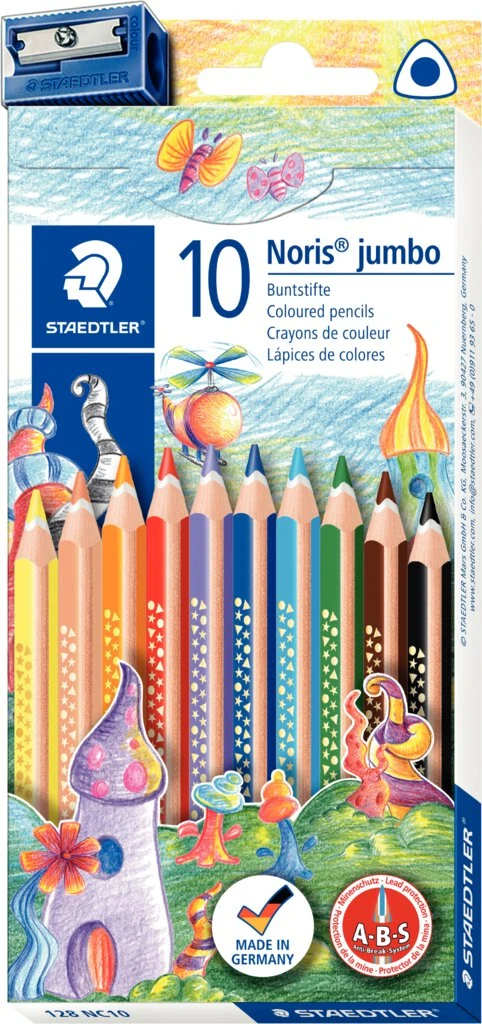 STAEDTLER Dreikant-Buntstift Noris jumbo, 10er Etui (EAN: 4007817130087)