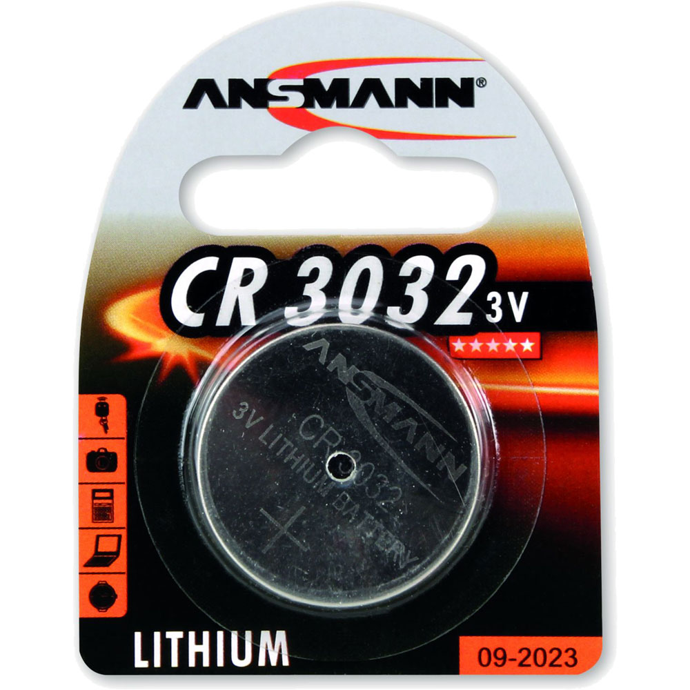 ANSMANN Lithium Knopfzelle CR3032, 3 Volt, 1er Blister (EAN: 4013674025596)