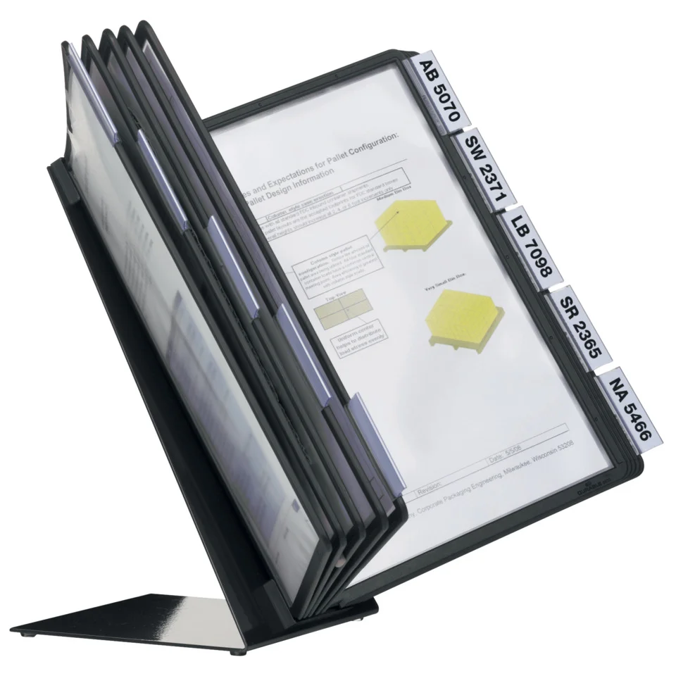 DURABLE Display-System VARIO table 10, Komplett-Set, schwarz (EAN: 4005546506685)