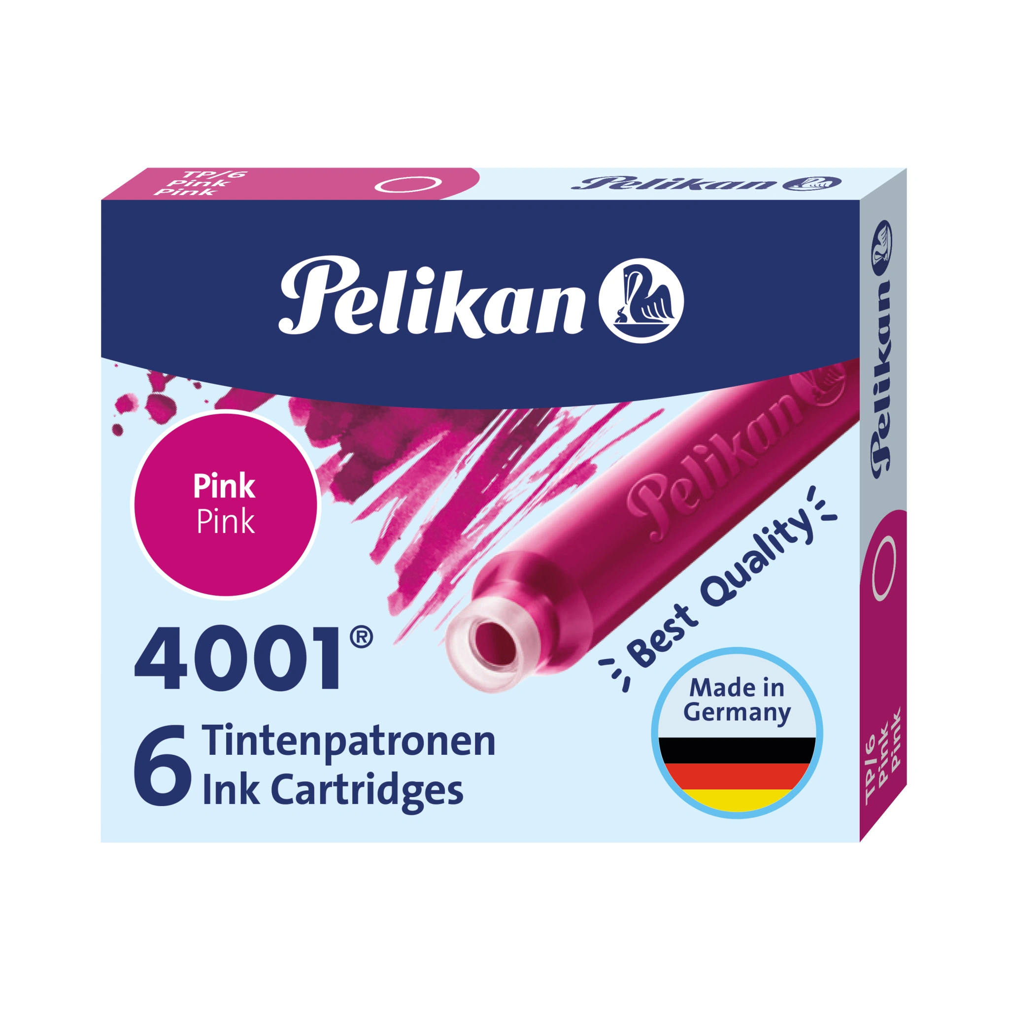 Pelikan Standard-Tintenpatronen 4001 TP/6, pink (EAN: 4012700321077)