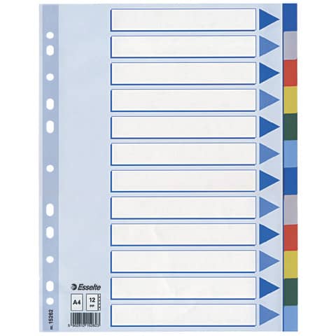 Esselte Kunststoff-Register, blanko, A4, PP, 12-teilig (EAN: 5902812152623)