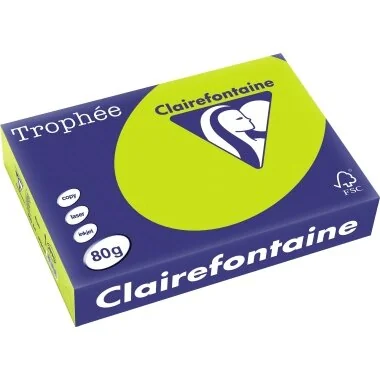 Clairefontaine Multifunktionspapier Trophée, A4, neongrün (EAN: 3329680297508)