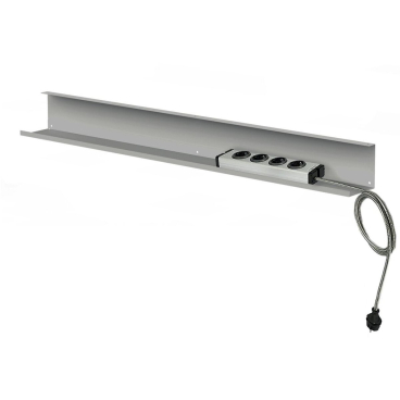 kerkmann Kabelkanal horizontal für Sitz-/Stehtische, silber (EAN: 4044917439238)