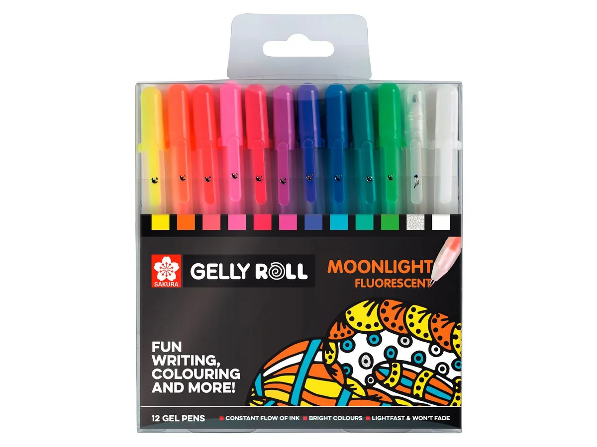 SAKURA Gel-Tintenroller Gelly Roll Moonlight, 12er Etui, farbig sortiert (EAN: 8712079395711)