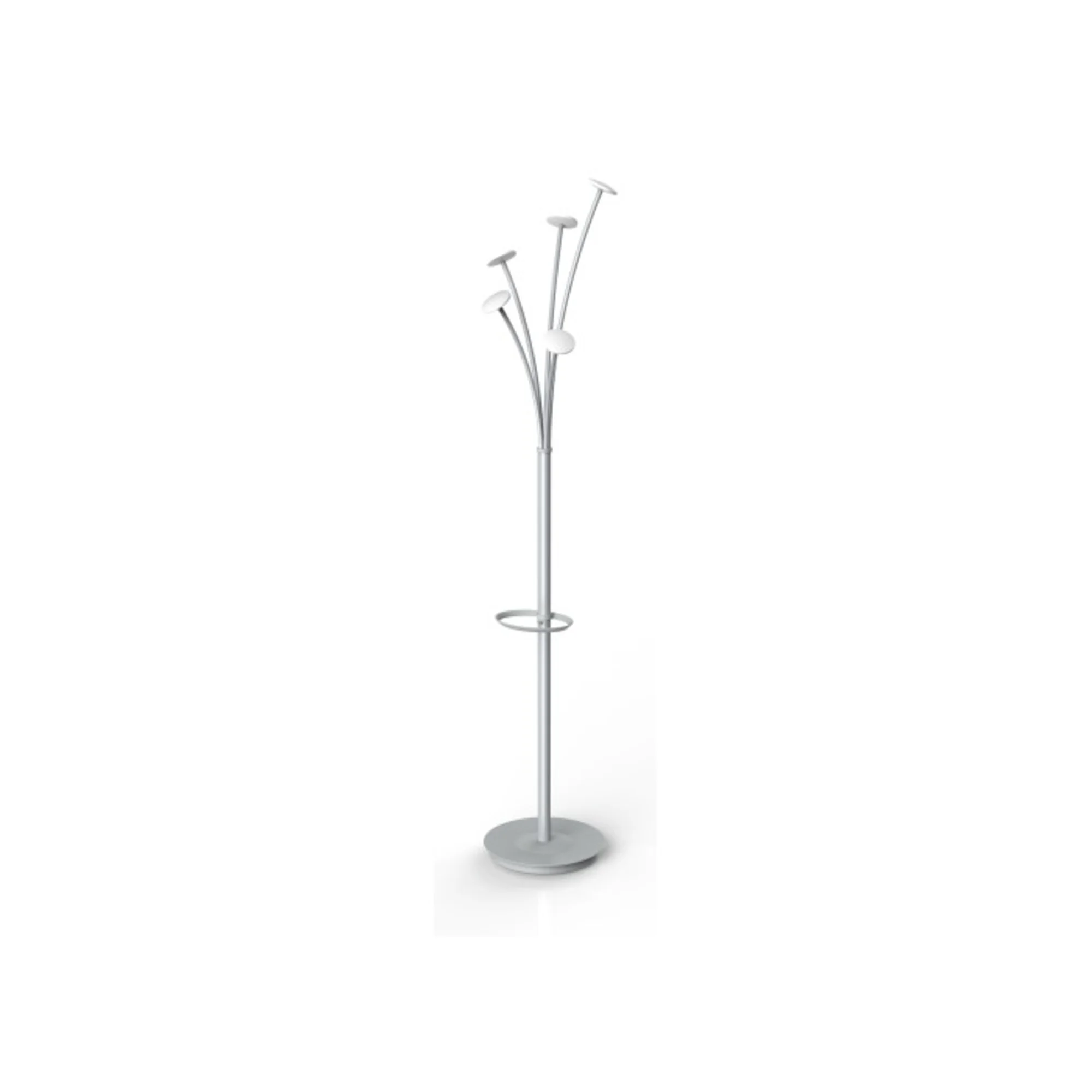 ALBA Garderobenständer FESTIVAL, Höhe: 1.870 mm, weiß/silber (EAN: 3129710017096)