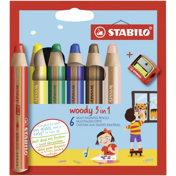 STABILO Multitalentstift woody 3 in 1, 6er Kartonetui (EAN: 4006381346900)