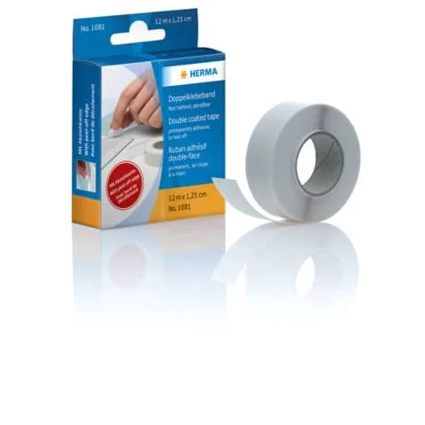 HERMA doppelseitiges Klebeband, weiß, 12,5 mm x 12 m (EAN: 4008705010818)