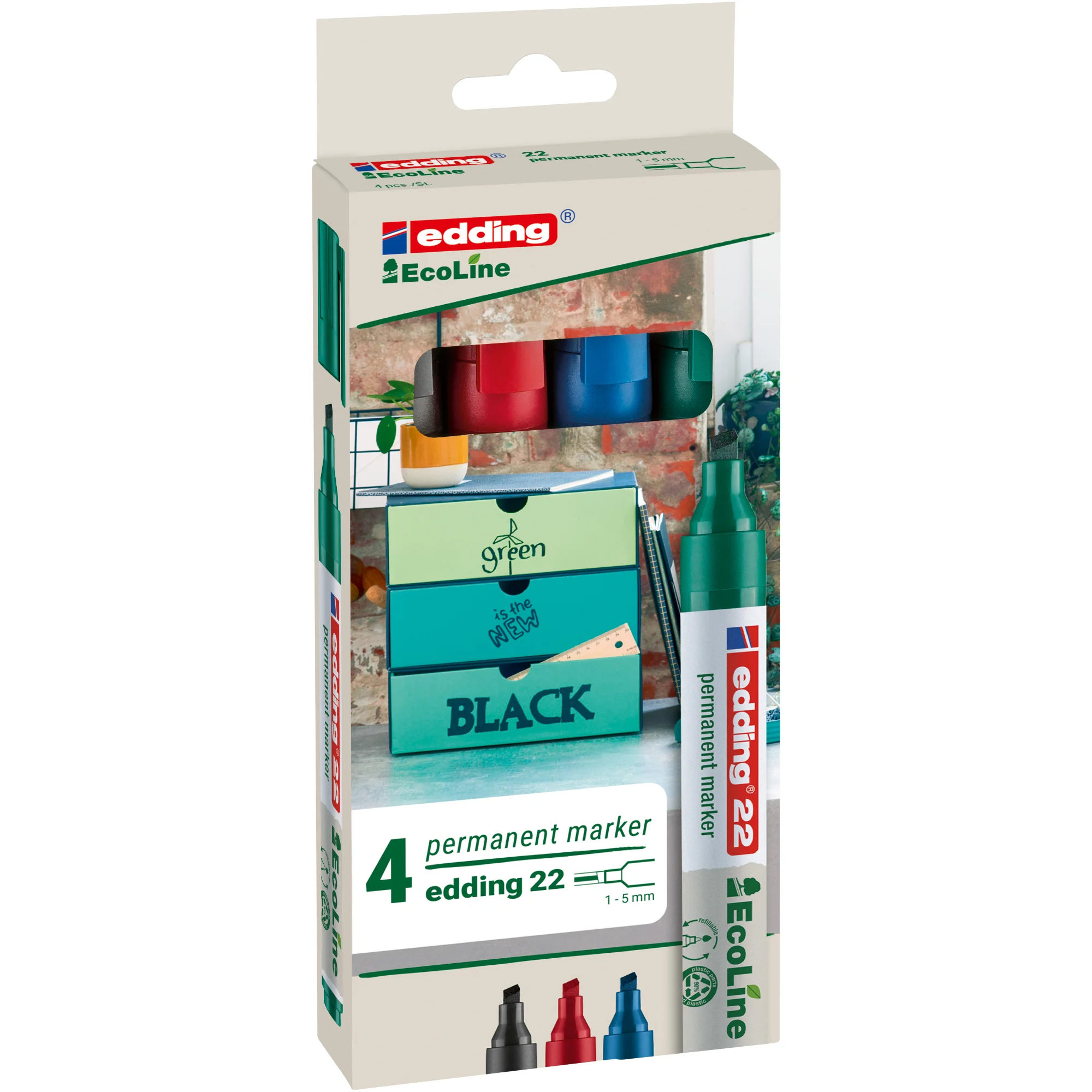 STAEDTLER Lumocolor Permanent-Marker 350, 4er Etui (EAN: 4007817350010)