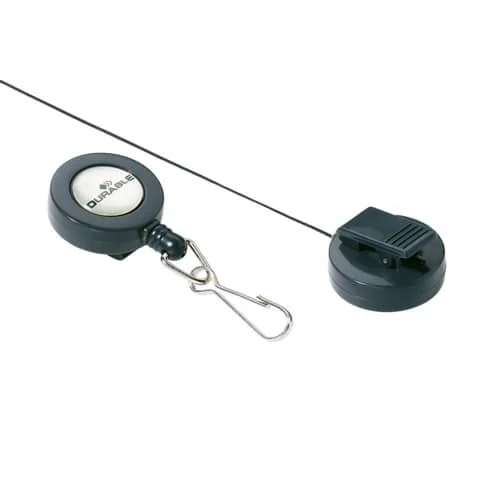 DURABLE Ausweishalter mit Karabinerhaken, anthrazit (EAN: 4005546802008)