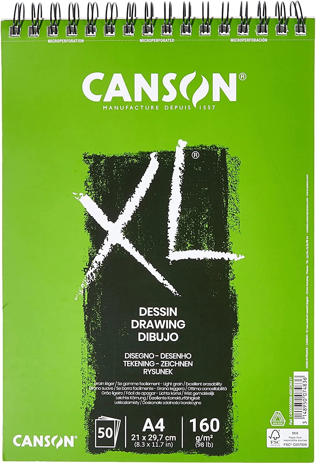 CANSON Skizzen- und Studienblock XL Zeichnen, DIN A4 (EAN: 3148950074836)