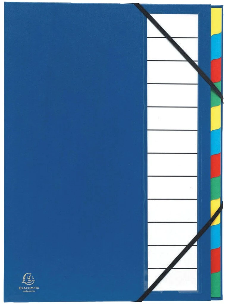 EXACOMPTA Ordnungsmappe Harmonika, PP, 12 Fächer, blau (EAN: 3130630553427)