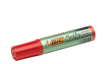BIC Permanent-Marker Marking Onyx 1481, Keilspitze, rot (EAN: 3086121481031)