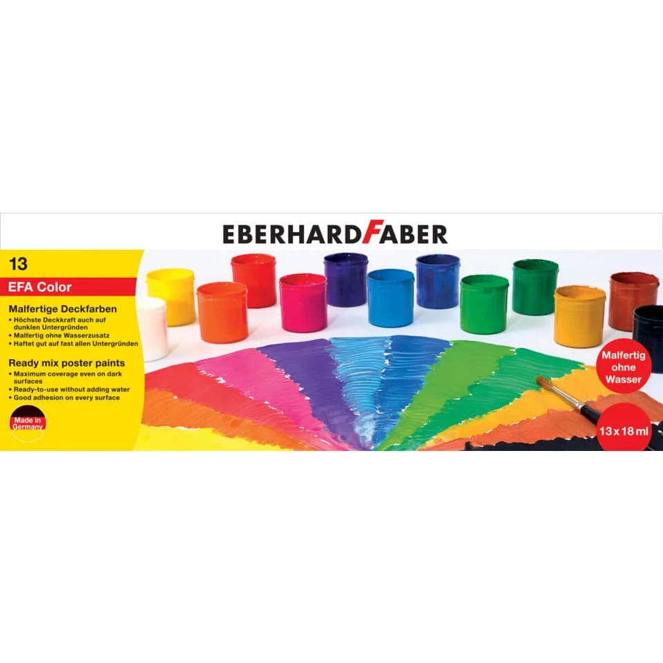 EBERHARD FABER Malfertige Deckfarbe EFA Color, 13er Set (EAN: 4087205756136)