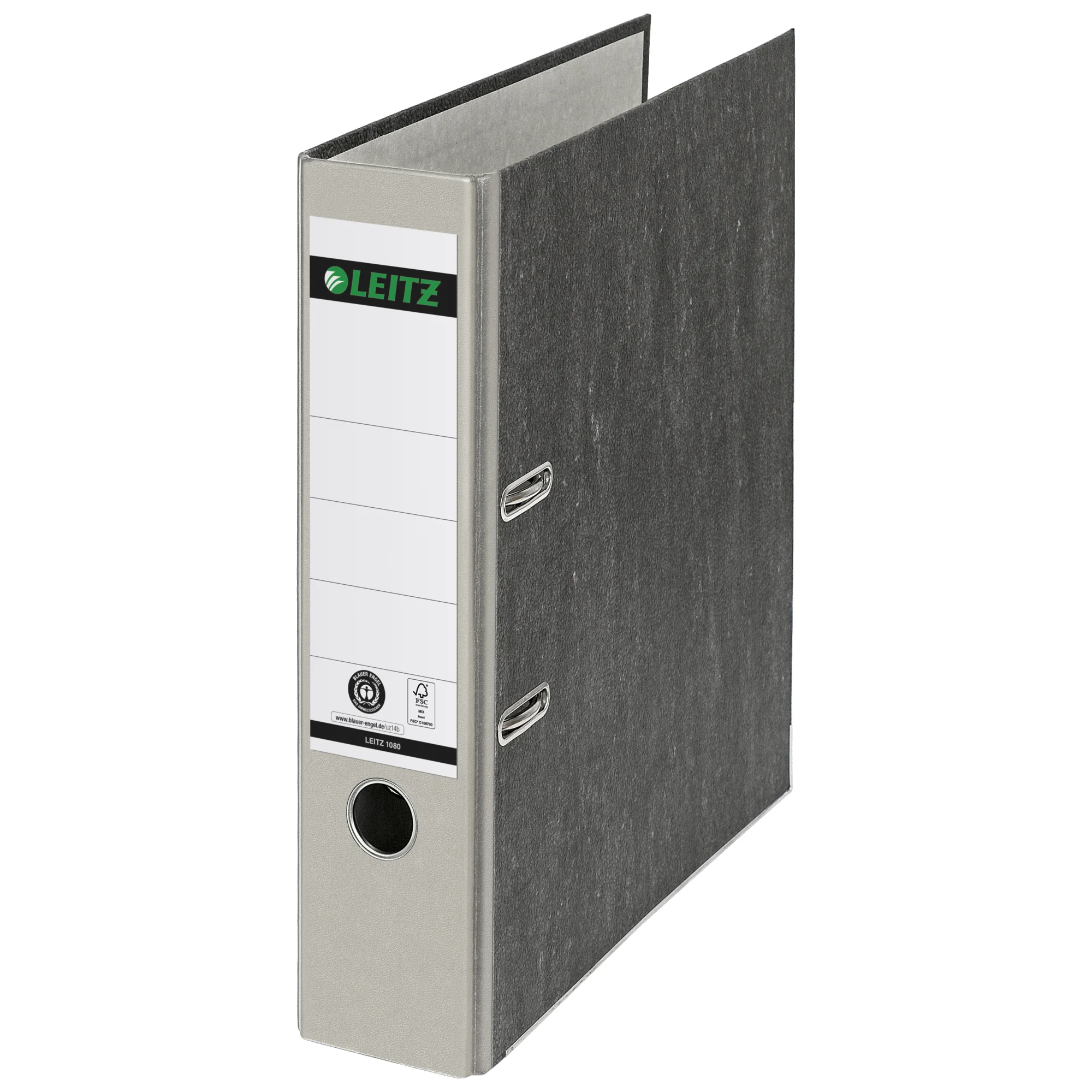 LEITZ Wolkenmarmor-Ordner, 180 Grad, DIN A4, 80 mm, grau (EAN: 4002432359332)