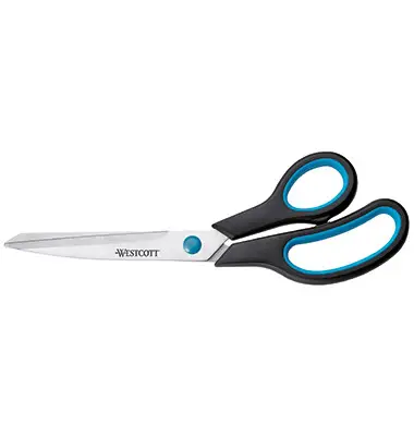 WESTCOTT Schere Easy Grip, Länge: 247 mm, blau/schwarz (EAN: 4027521302938)