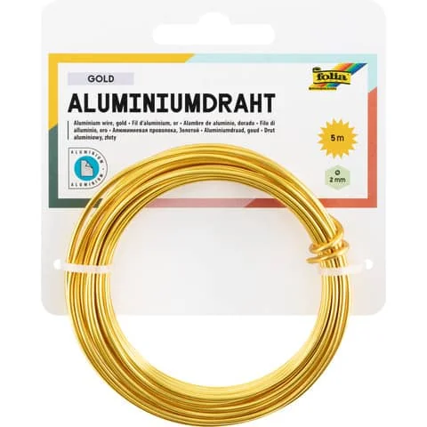 folia Aluminium-Basteldraht, 2 mm x 5 m, gold (EAN: 4001868032963)