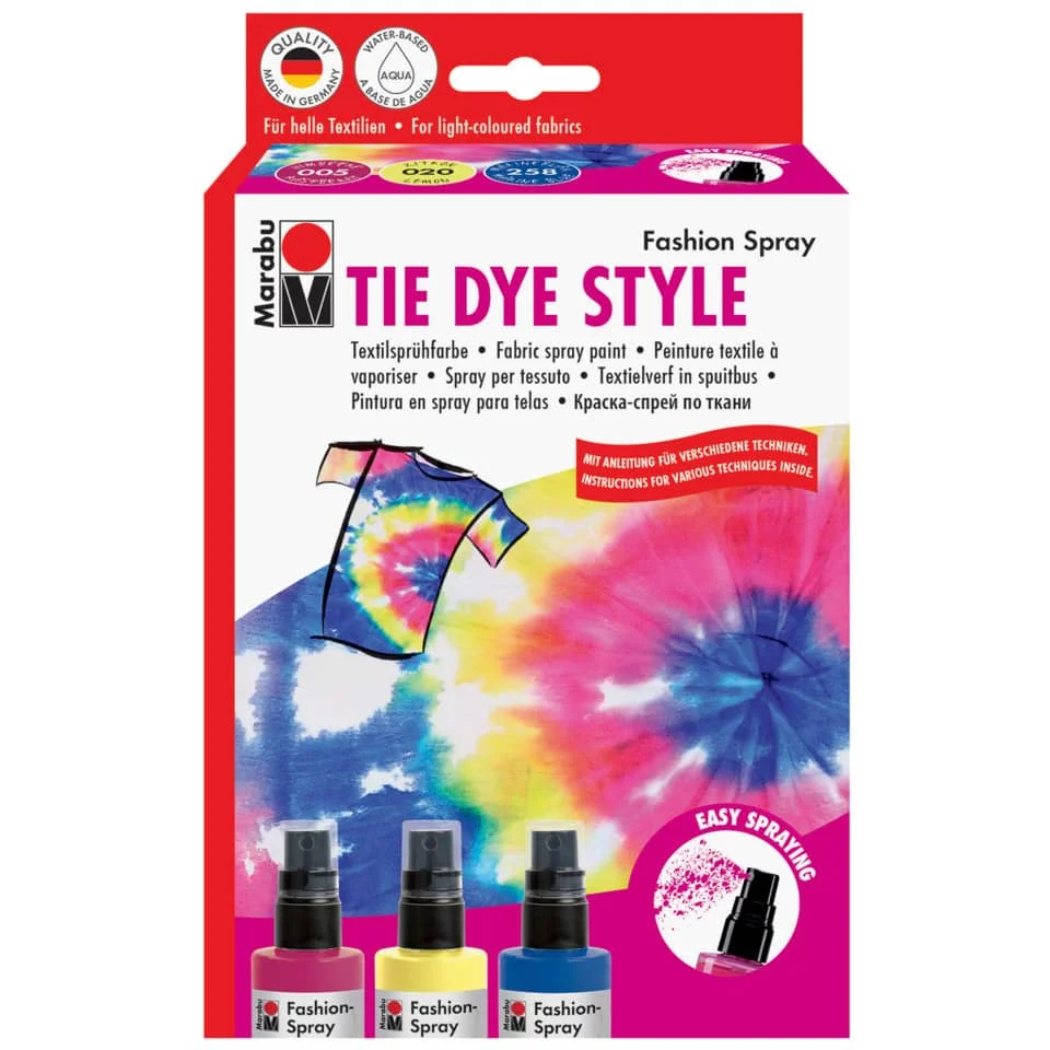 Marabu Textilsprühfarbe "Fashion-Spray", Set TIE DYE STYLE (EAN: 4007751697554)