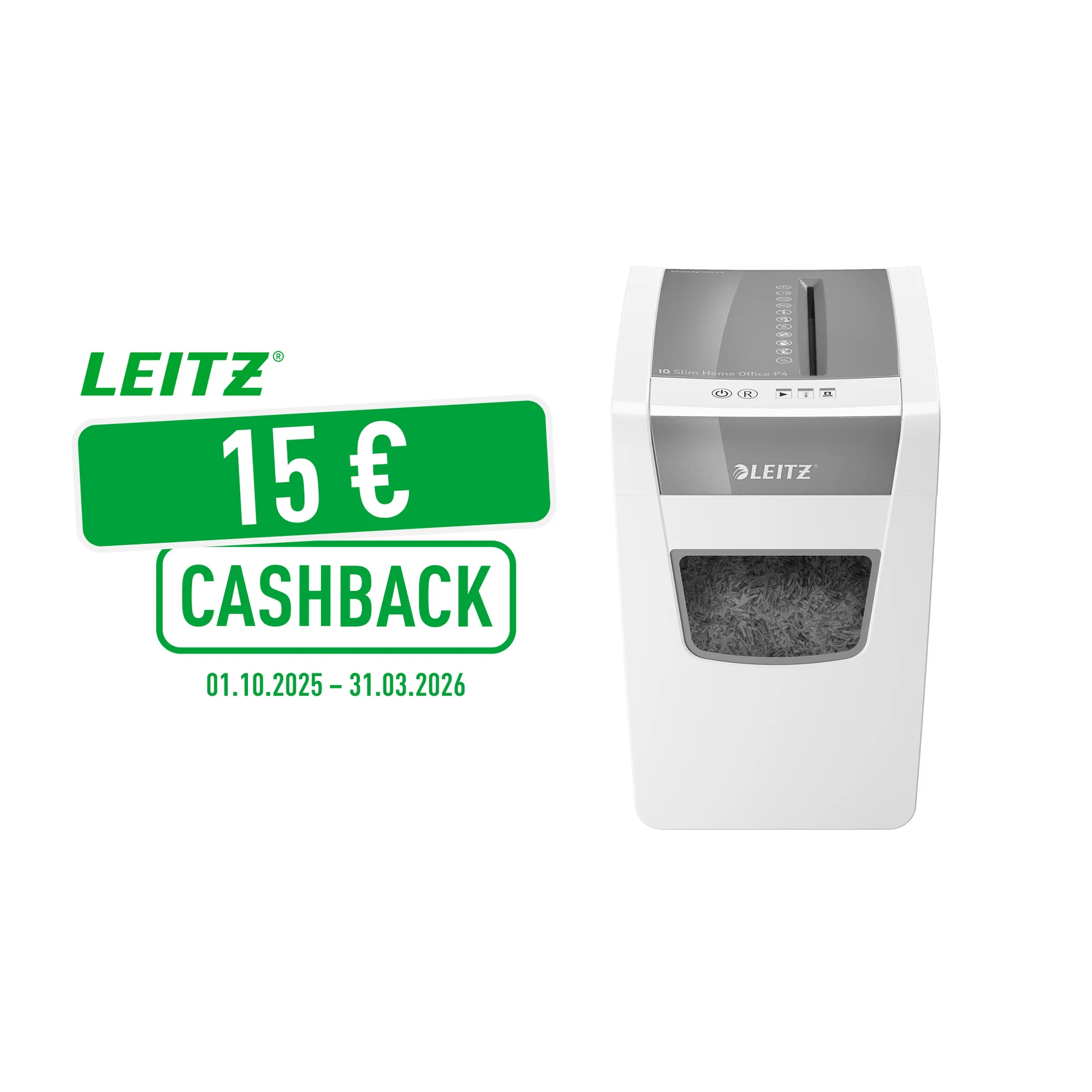 LEITZ Aktenvernichter IQ Office S, Partikel 4 x 28 mm (EAN: 4002432130122)