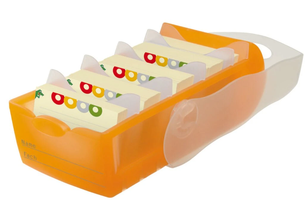 HAN Lernkartei CROCO, A7 quer, orange-transluzent (EAN: 4012473997011)