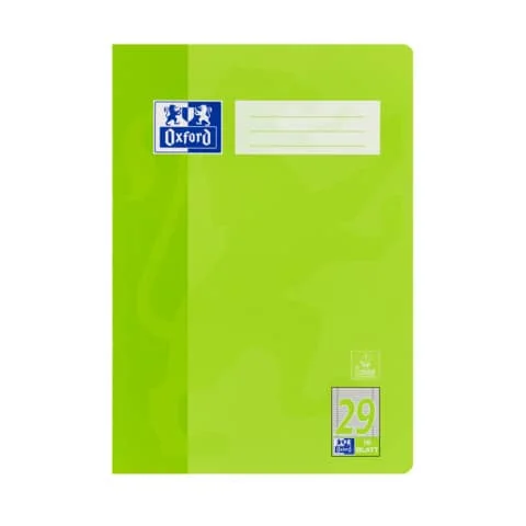 Oxford Schulheft, DIN A4, Lineatur 29 / rautiert, 16 Blatt, hellgrün (EAN: 4006144920569)