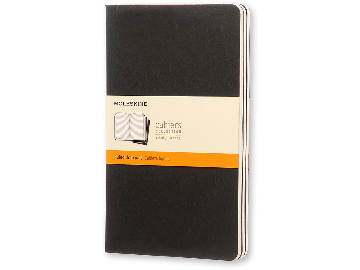 MOLESKINE Notizheft Cahier, L/A5, liniert, Karton, schwarz (EAN: 9788883704956)