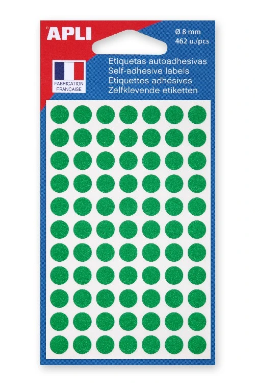 APLI Markierungspunkte, Durchmesser: 8 mm, rund, grün (EAN: 3270241118315)