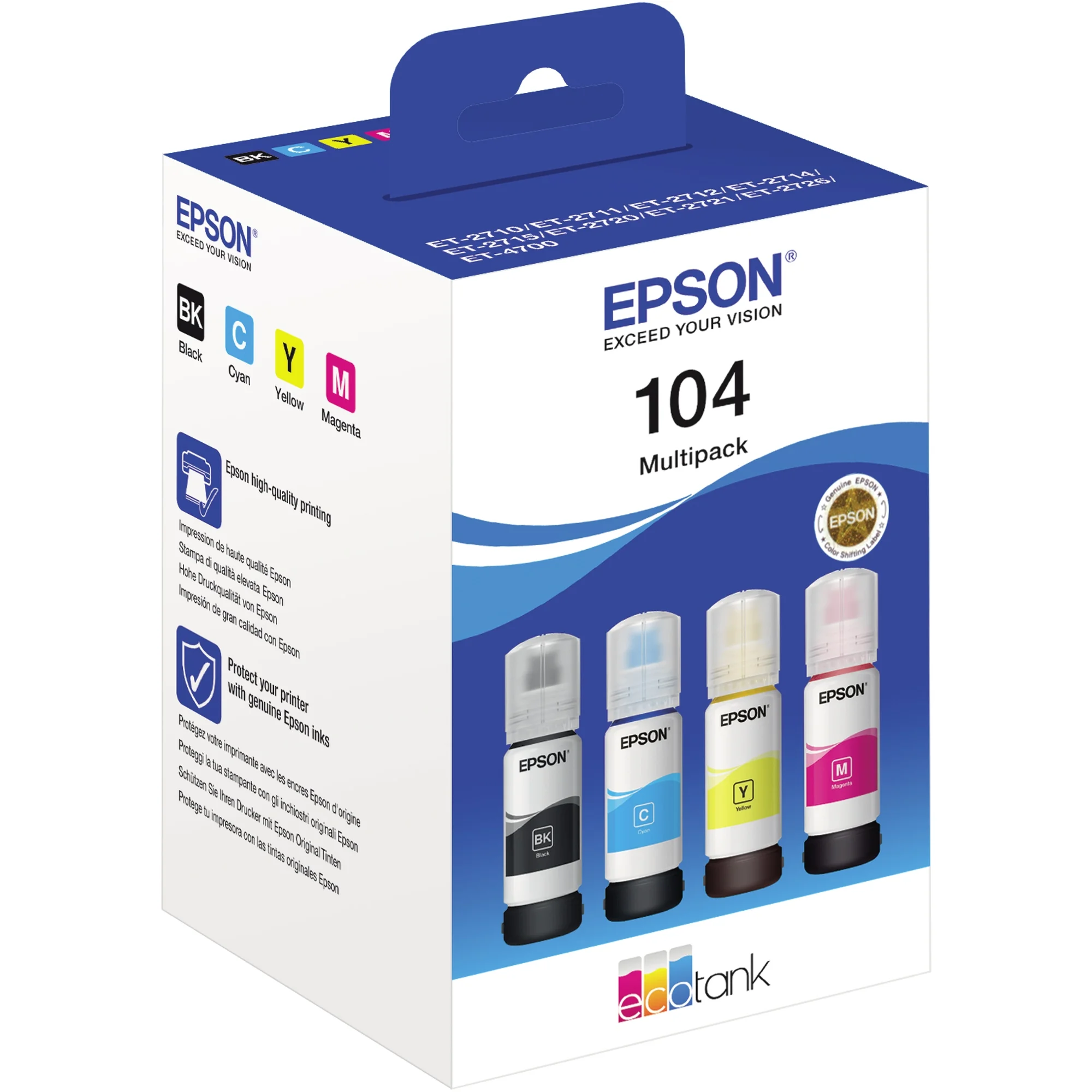 EPSON Tinte 104 für EPSON EcoTank ET-2710, Multipack (EAN: 8715946684888)