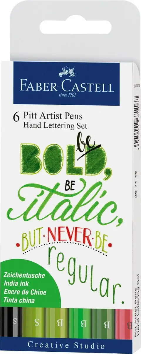 FABER-CASTELL Tuschestift PITT artist pen, 6er Etui (EAN: 4005402671175)