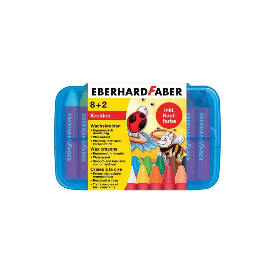 EBERHARD FABER Dreikant-Wachsmalkreide COLORI, 10er Etui (EAN: 4087205240116)