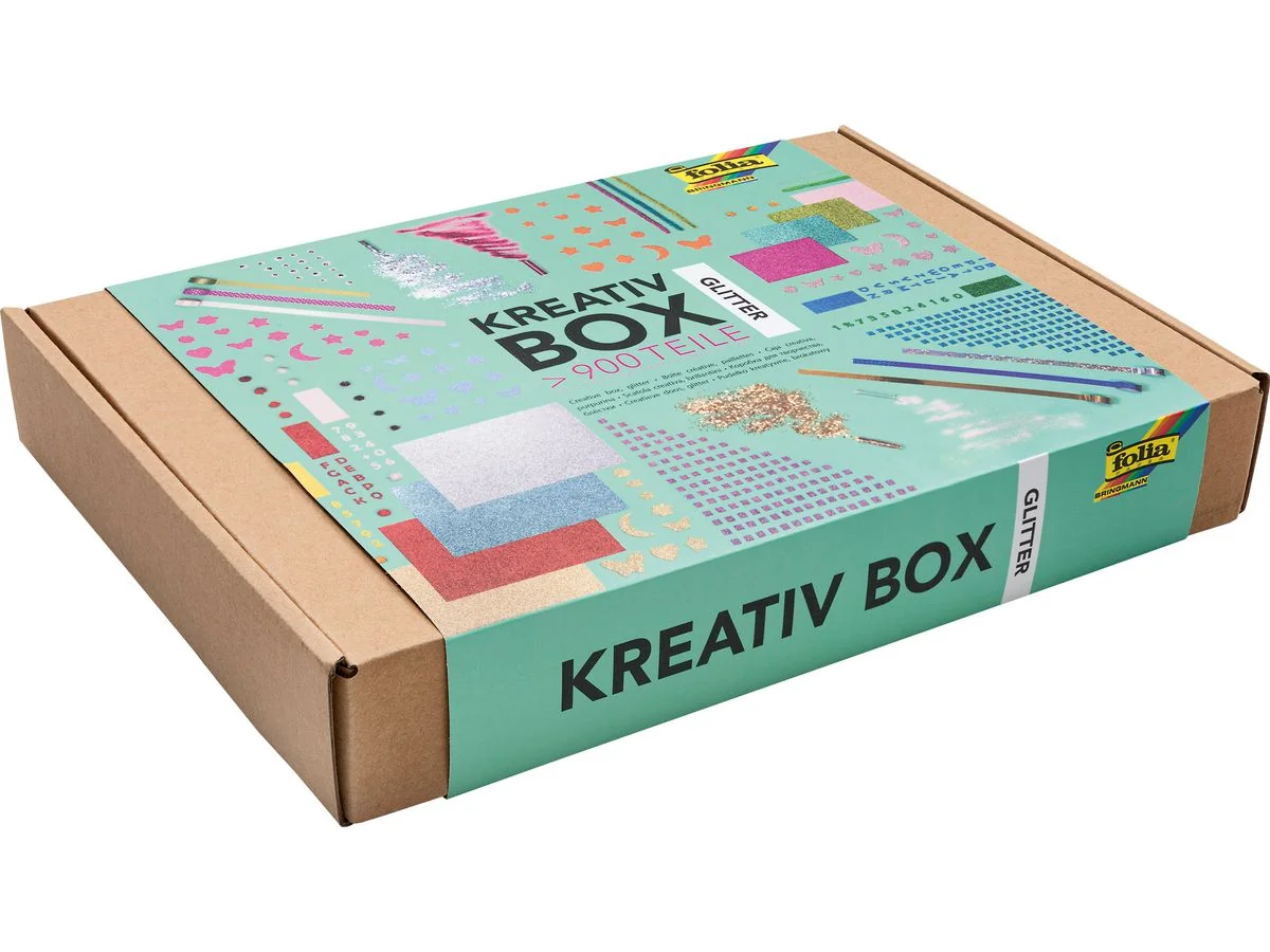 folia Kreativ Box "Glitter", über 900 Teile, naturfarbig (EAN: 4001868118056)