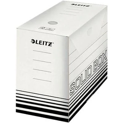 LEITZ Archiv-Schachtel Solid, weiß/schwarz, (B)150 mm (EAN: 4002432117871)