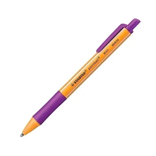 STABILO Druckkugelschreiber pointball, 0,5 mm, lila (EAN: 4006381437080)